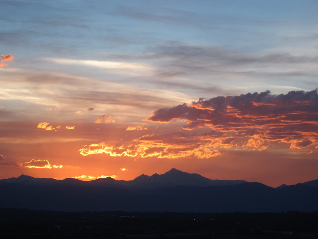 Sunset over mountains